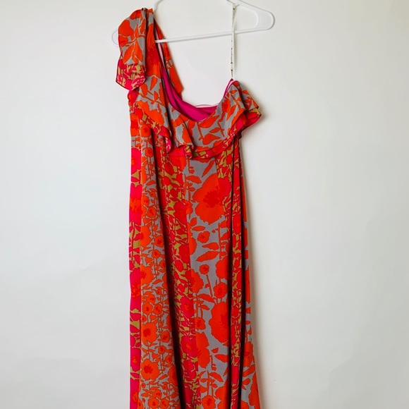 Nanette Lepore Floral One Shoulder Ruffle Maxi 12 - Picture 7 of 8